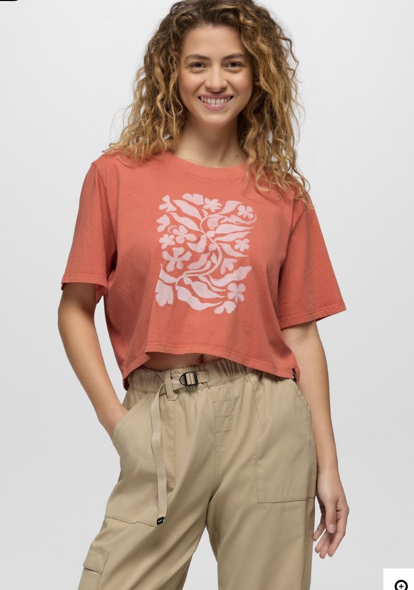 Prana Women's Everyday Botanical Crop Graphic Tee