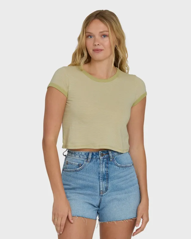 Billabong Women's Daily Tee in Cactus, front view