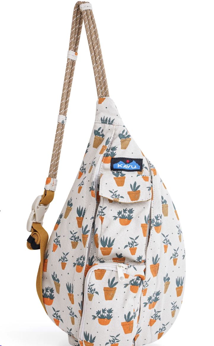 Kavu Mini Rope Bag, Color: Potted Plants