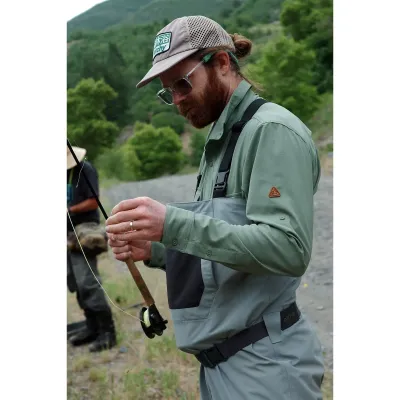 LIVSN Men's Creek Shirt in Flora, front view