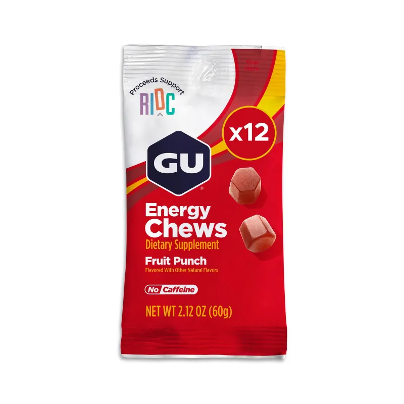 GU Energy Chews in Fruit Punch, front view