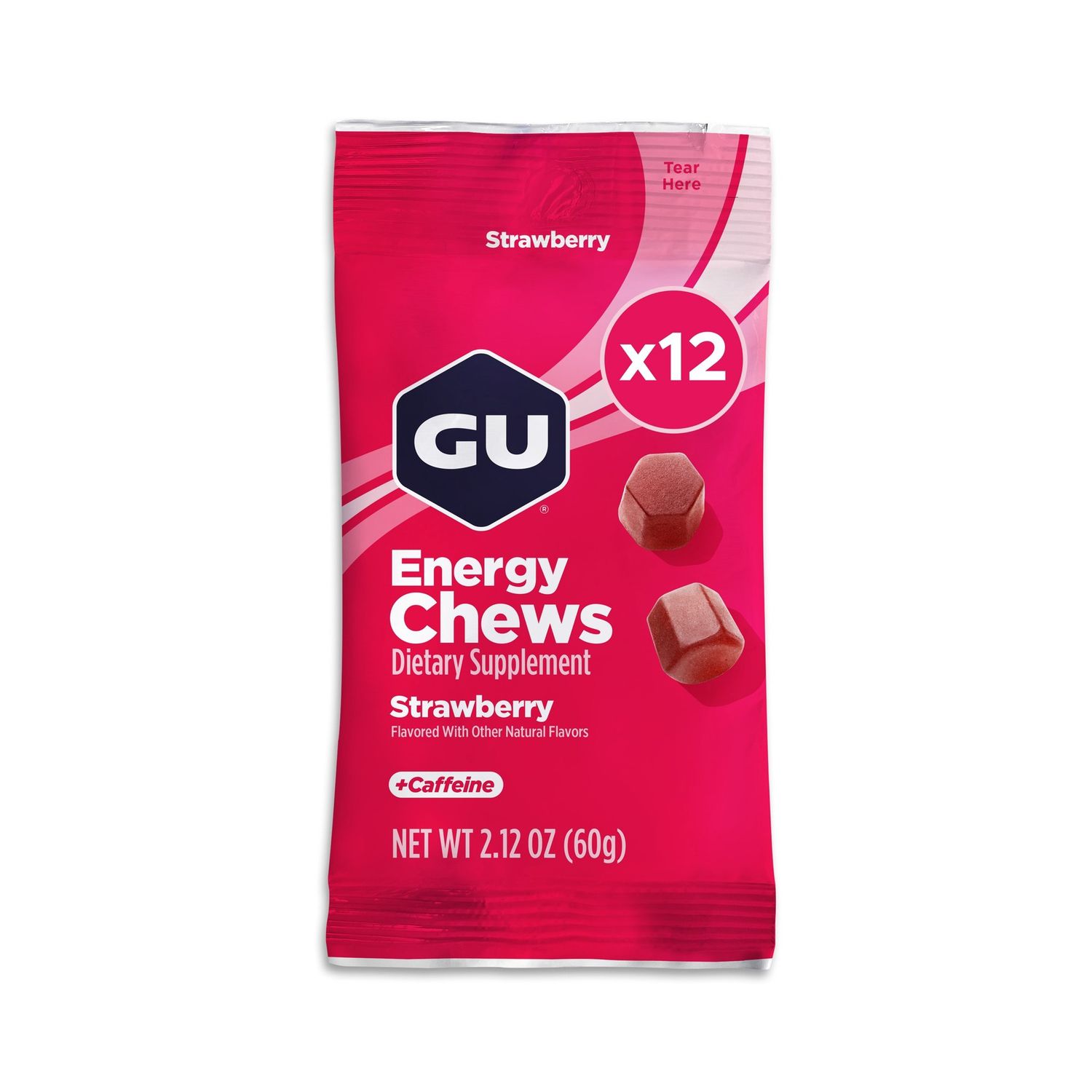GU Energy Chews, Flavor: Strawberry