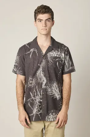 686 Men's Nomad Perforated Button Down Shirt, front view