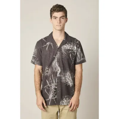 686 Men's Nomad Perforated Button Down Shirt, front view