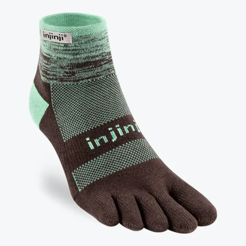 Injinji Trail Midweight Mini‑Crew Socks, front view
