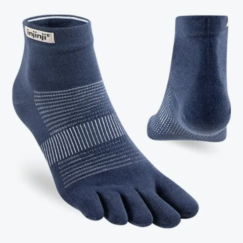 Injinji Run Original Weight Mini‑Crew Sock, front view