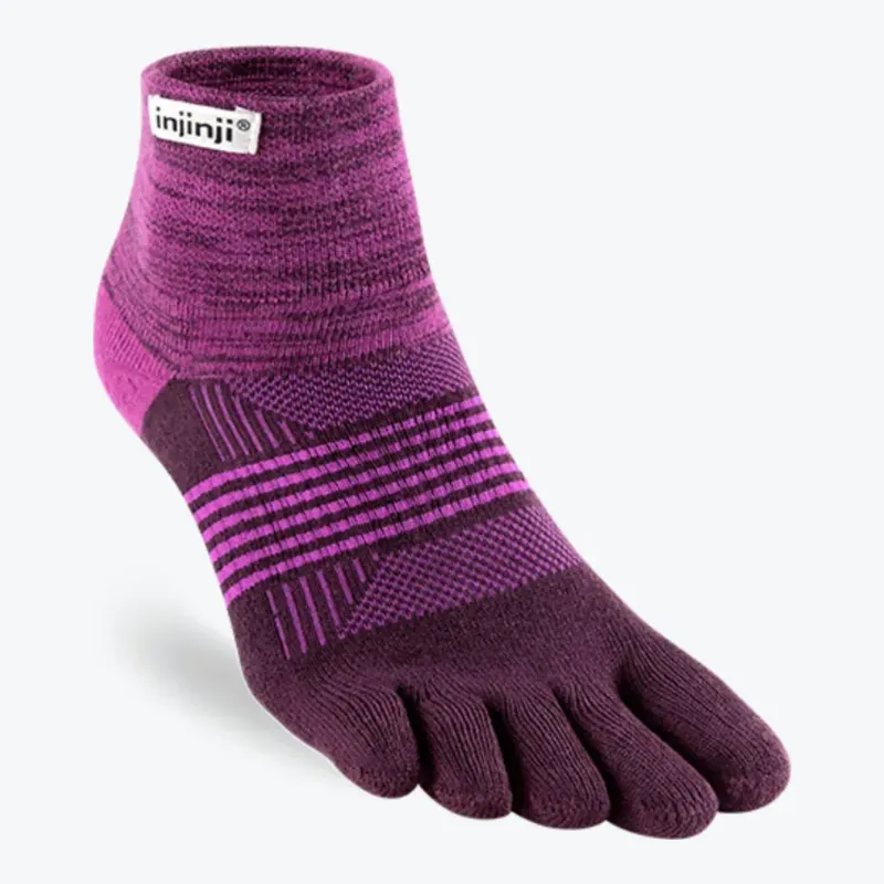 Injinji Women's Trail Midweight Mini‑Crew Sock, front view
