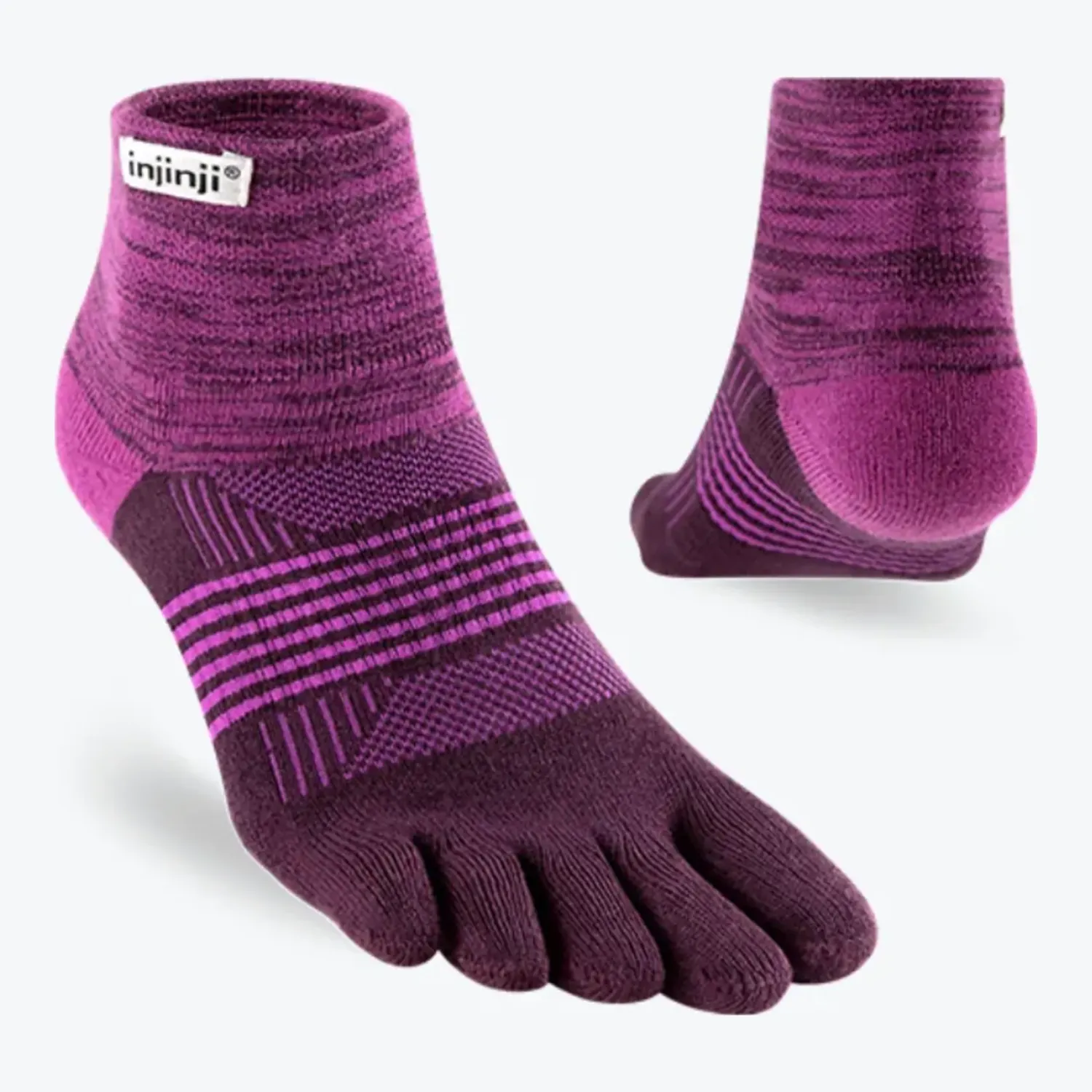 Injinji Women's Trail Midweight Mini‑Crew Sock, alternate view 1