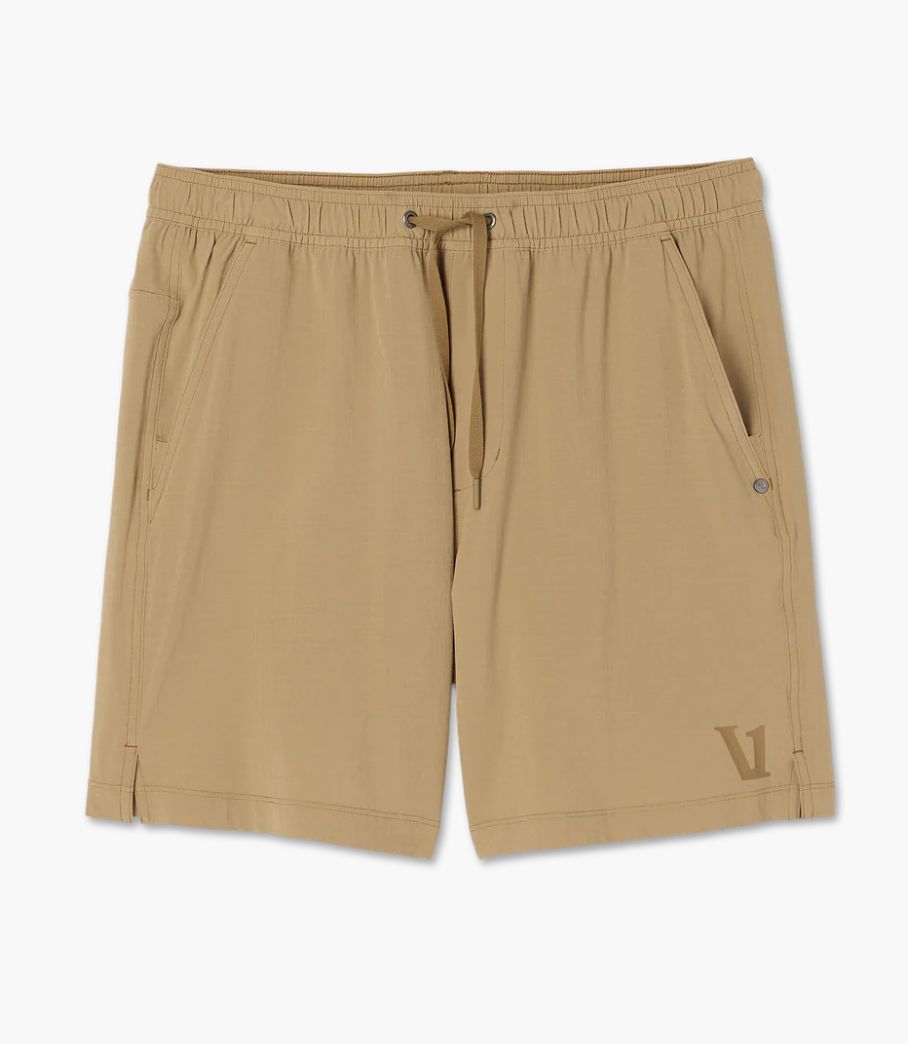 Vuori Men's HardKore Short- Lined, Color: Burlap, Inseam: 7", Size: Medium