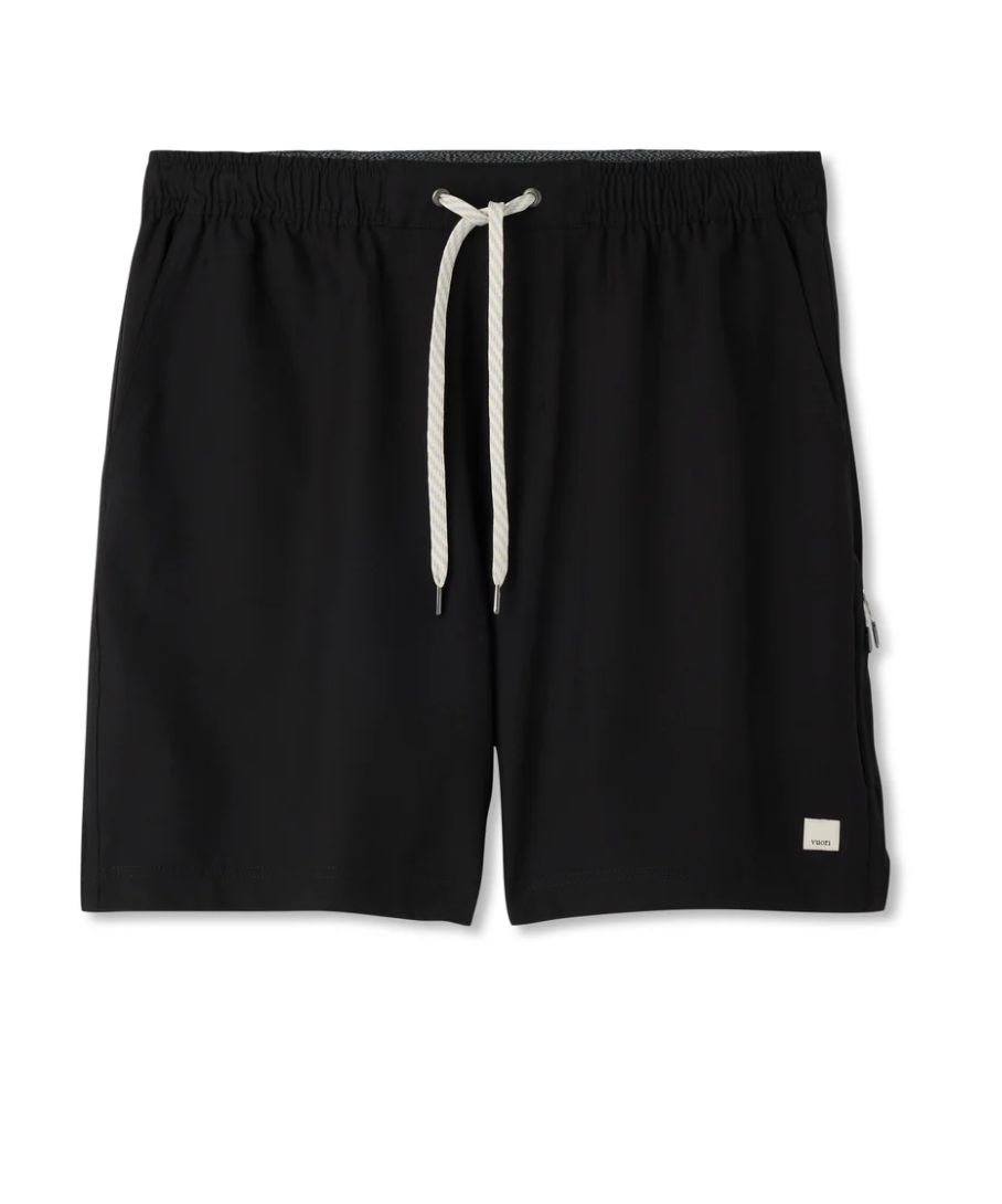 Vuori Men's Banks Session Short - Unlined, Color: Black, Inseam: 7", Size: Small
