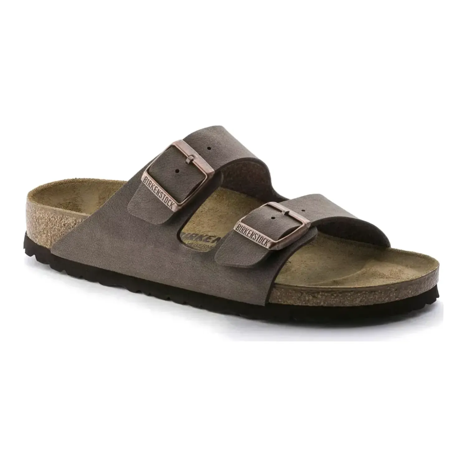 Birkenstock Arizona Birkibuc Sandal, Color: Mocha, Size: 36, Width: R
