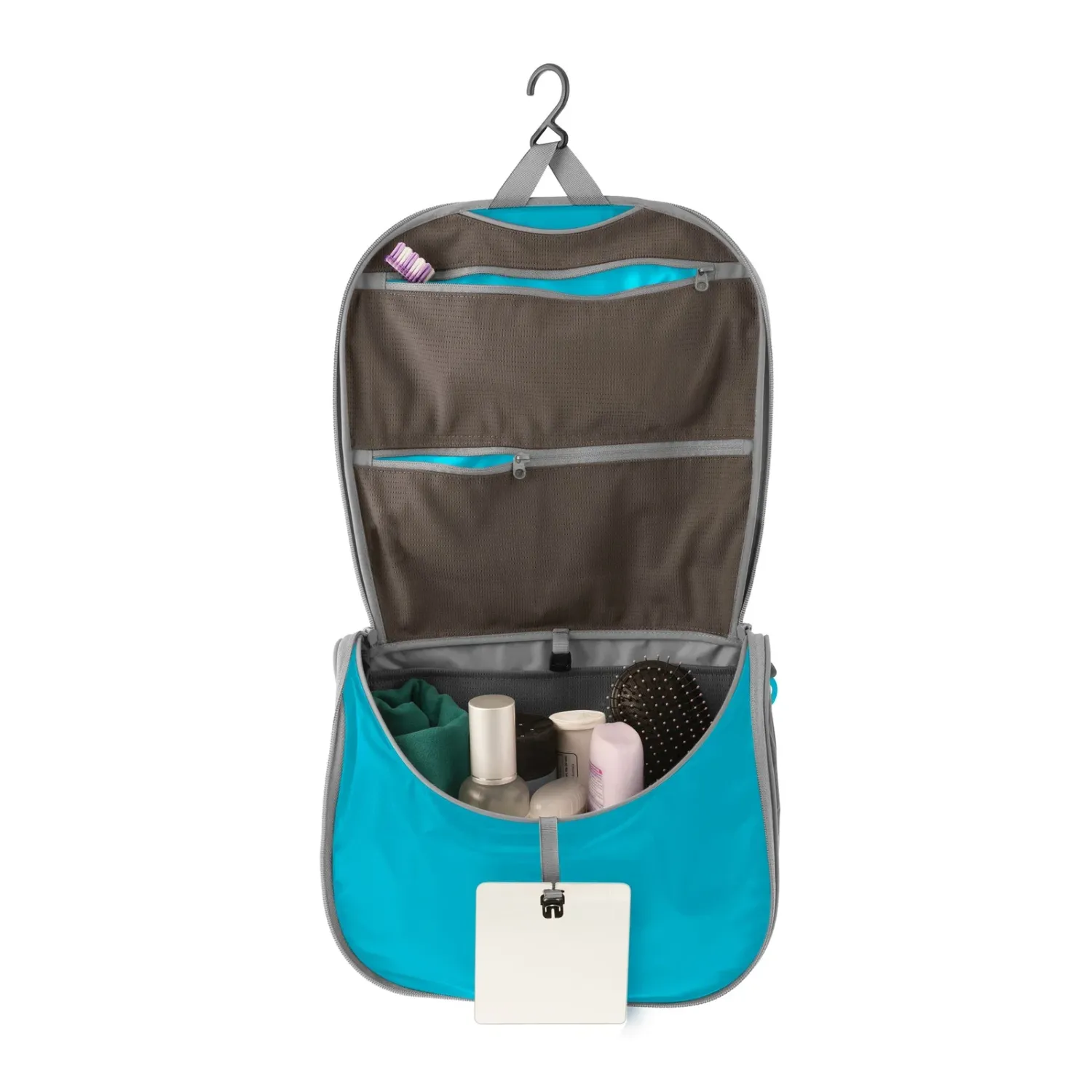 Sea to Summit Ultra-Sil Hanging Toiletry Bag in Blue Atoll, alternate view 1
