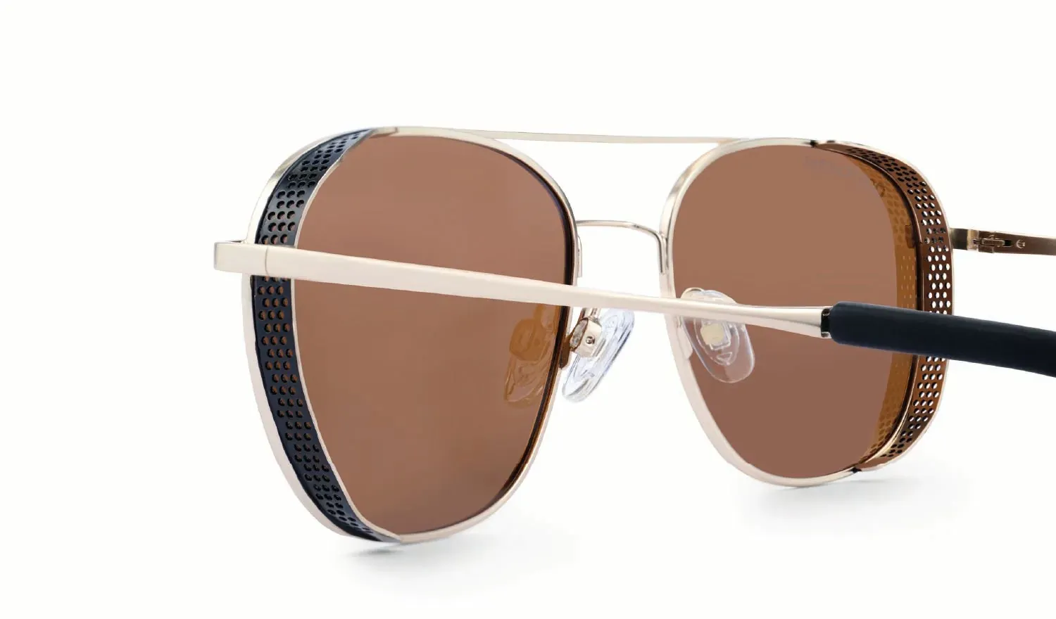 ONE by Optic Nerve Palisade Matte Gold-Matte Black/Polarized Brown Lens Silver Mirror
