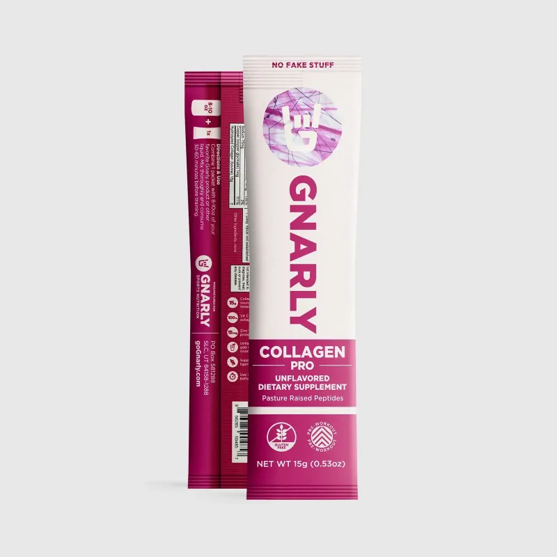 Gnarly Collagen Pro Individual Sticks in Unflavored, front view