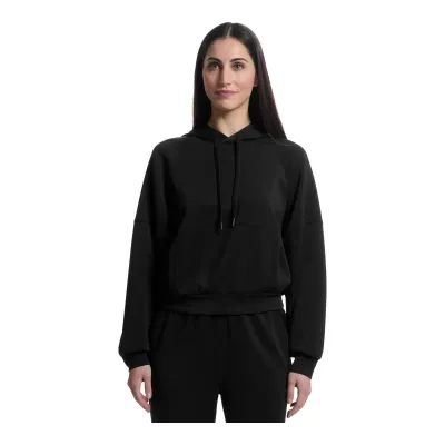 prAna Shea Soft Hoodie in Black, front view
