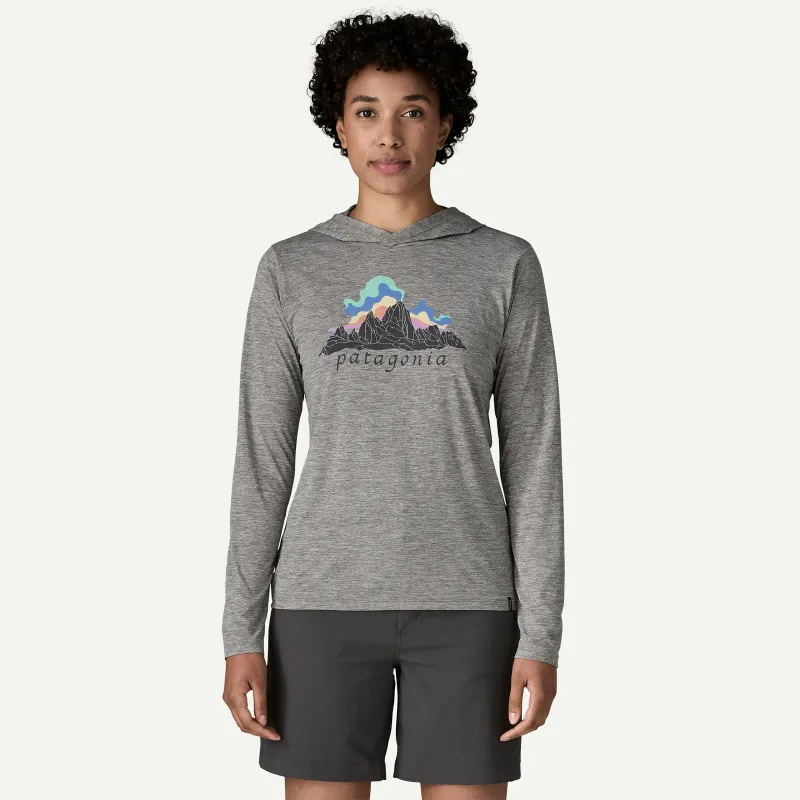 Patagonia Women's Cap Cool Daily Hoody - Fitz Roy Nimbus in Bf1, alternate view 1