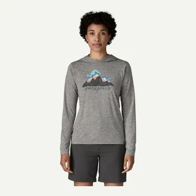 Patagonia Women's Cap Cool Daily Hoody - Fitz Roy Nimbus in Bf1, alternate view 1