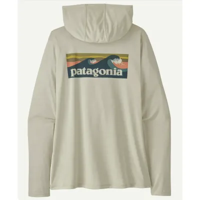 Patagonia Women's Cap Cool Daily Hoody - Boardshort Logo, front view
