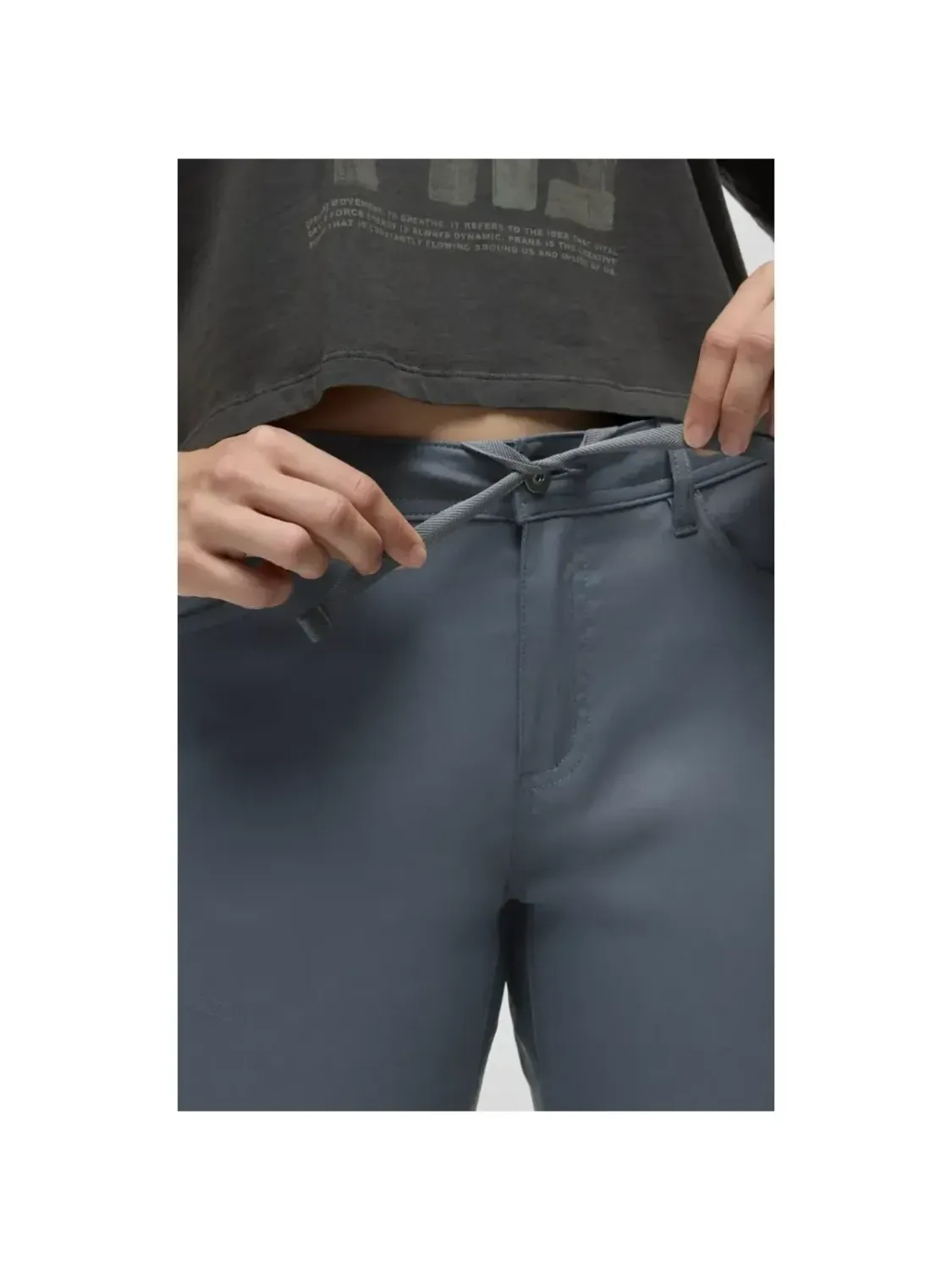 prAna Women's Stretch Zion Halle Mid Rise Pant in Thundercloud, alternate view 2