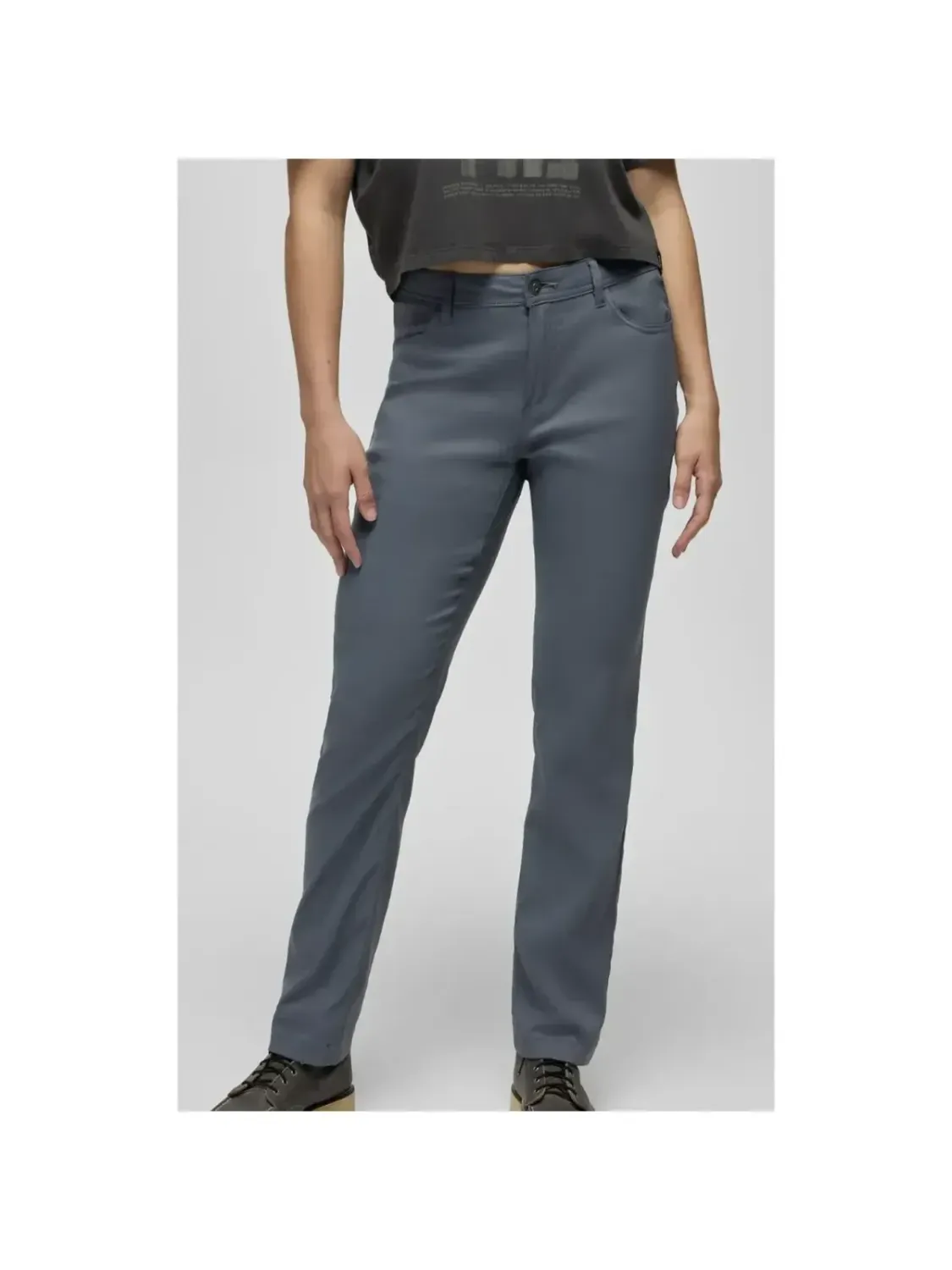 prAna Women's Stretch Zion Halle Mid Rise Pant in Thundercloud, alternate view 4