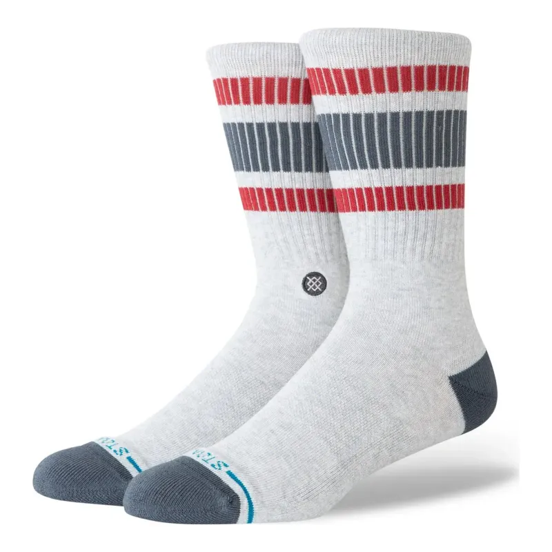 Stance Boyd Pop Stitch Crew Sock in Heather Grey, alternate view 1