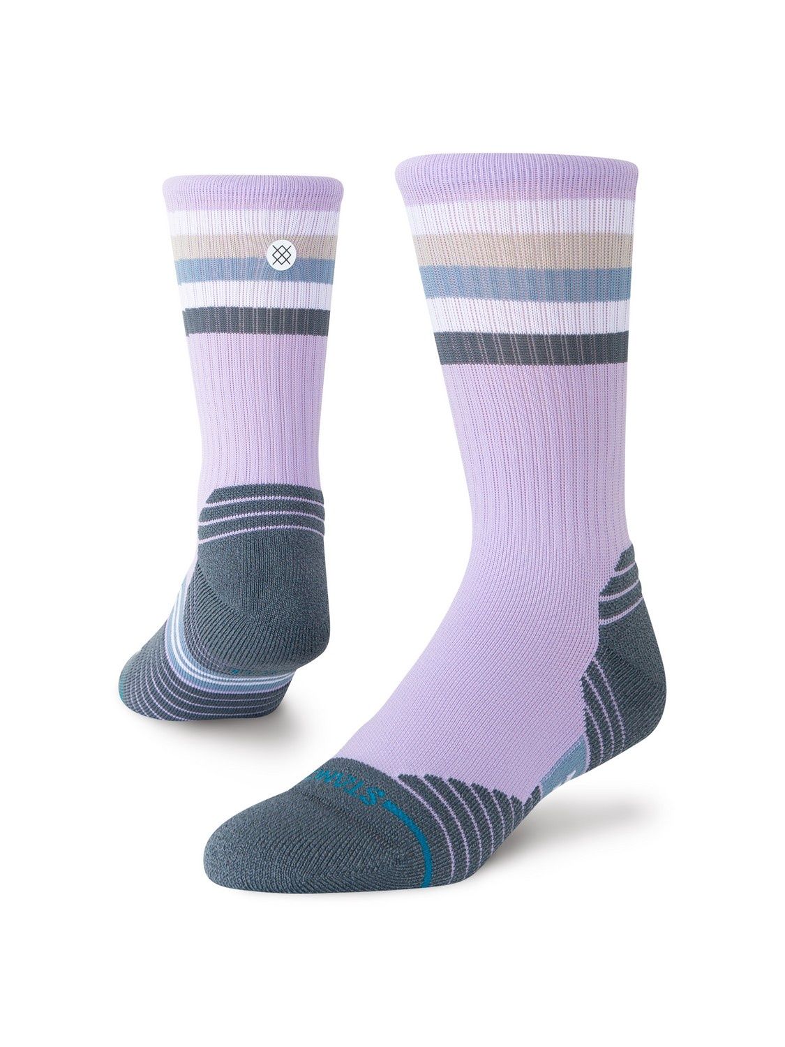 Stance Women's Maliboo Mid Crew Socks, Color: Lavender, Size: M