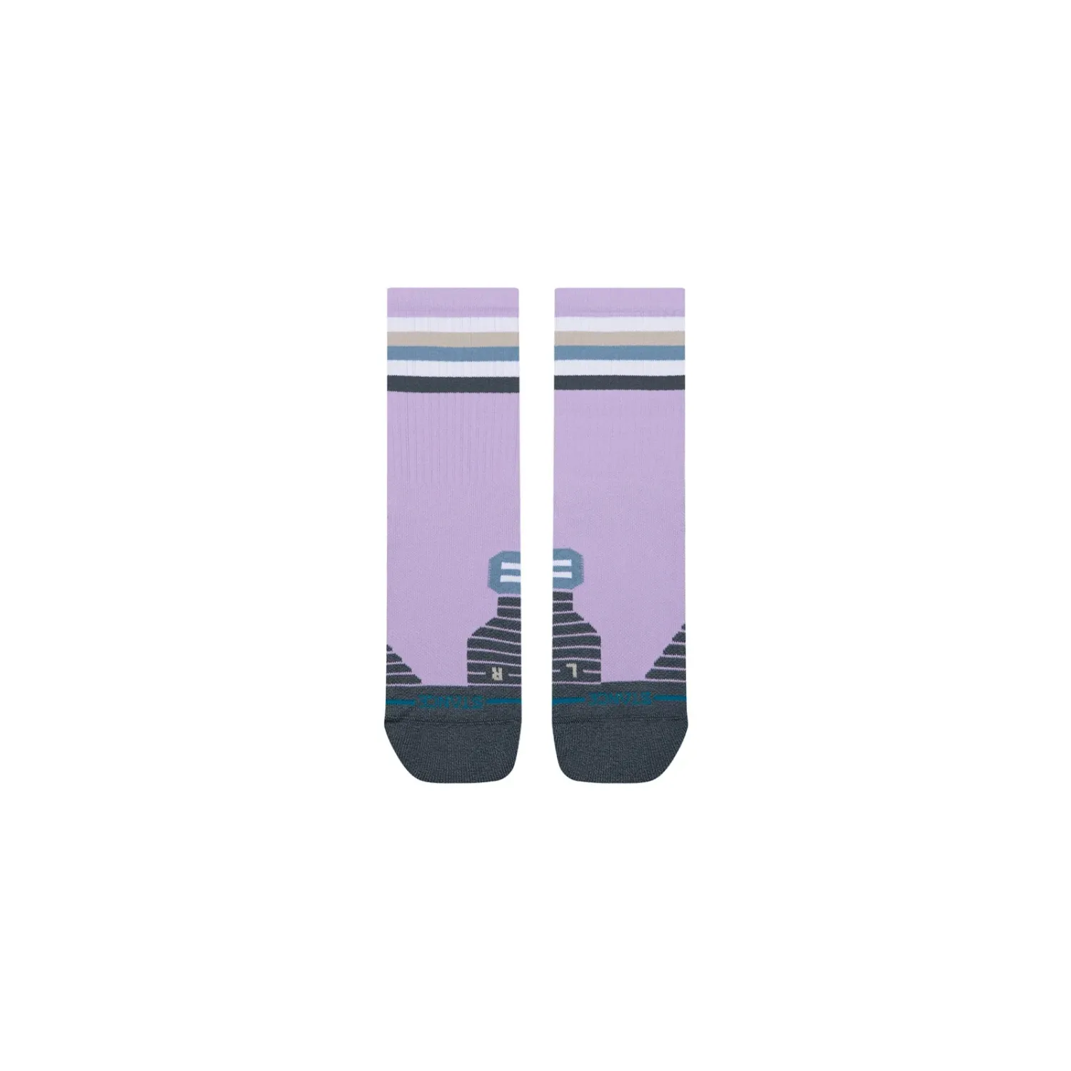 Stance Women's Maliboo Mid Crew Socks in Lavender, alternate view 1
