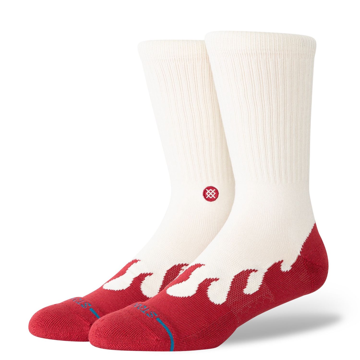Stance Heating Up Crew, Color: Red, Size: L