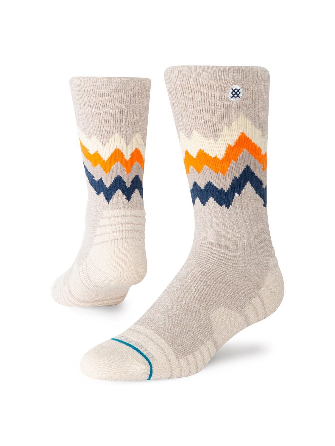 Stance Thompson Hike Crew Socks, Color: Oatmeal Heather, Size: L