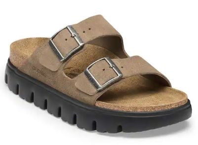 Birkenstock Arizona Chunky Suede, Color: Gray Taupe, Size: 37