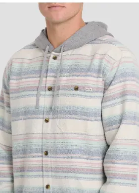 Billabong Men's Baja Long Sleeve Flannel Shirt, front view