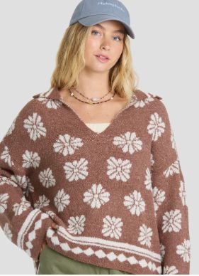 Billabong Women's Early Days Sweater, Color: Espresso, Size: M