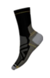 Smartwool Hike Light Cushion Mid Crew Sock, Color: Black, Size: L