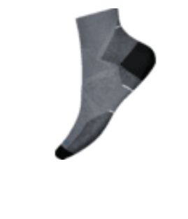 Smartwool Run Zero Cushion Ankle Socks, Color: Medium Gray, Size: L