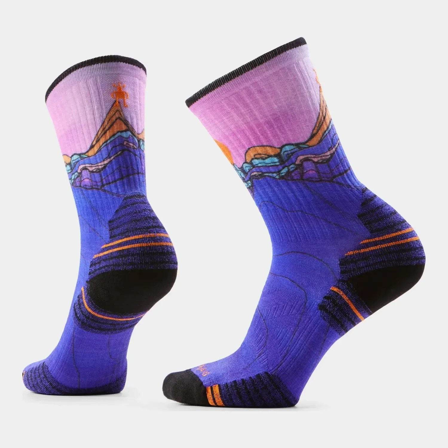 SW003031 - Smartwool Women's Hike Targeted Cushion Mountain Sunrise Crew Sock in Womens Hike Targeted Cushion Mtn Sunrise Crew Sock  Deep Navy, alternate view 1