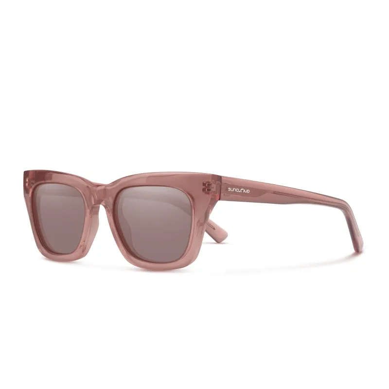 Suncloud Allora Dusty Rose Crystal/Polarized Low Light Rose, front view