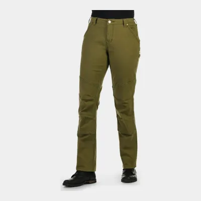 Portland Product Werks Dovetail Women's GO TO Pant in Kelp Green, front view