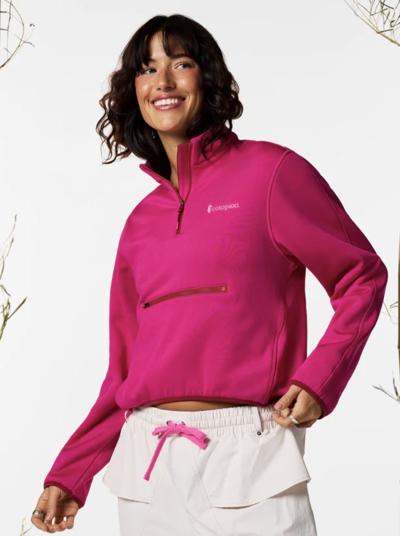 Cotopaxi Women's Tempa Fleece Quarter Zip Pullover, Color: Pitaya, Size: Small