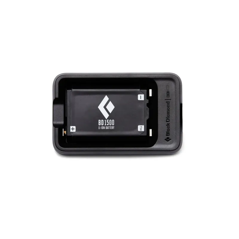Black Diamond BD 1500 Battery &amp; Charger in Charger, front view