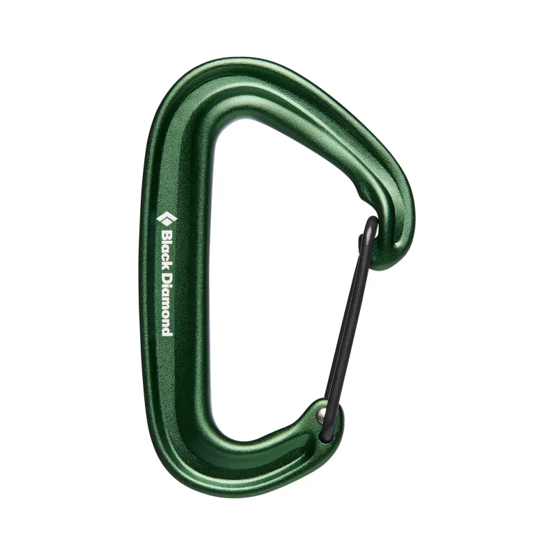Black Diamond Miniwire Carabiner in Green, alternate view 1
