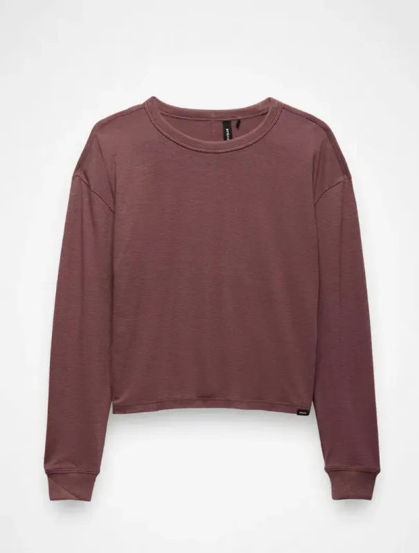 prAna Women's Cozy Up Long Sleeve Crew, front view