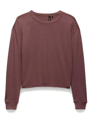 prAna Women's Cozy Up Long Sleeve Crew, front view