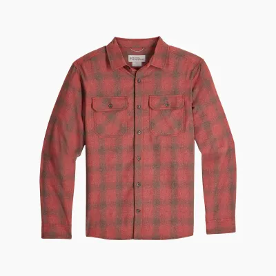 Royal Robbins Men's Vogelsang L/S in Spice Round Top Pld, front view