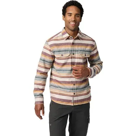 Royal Robbins Men's Clouds Rest Hemp L/S, Color: Pebble Alder Stripe, Size: L