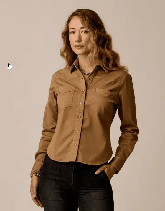 Carve Designs Women's Willow Woven Shirt, front view