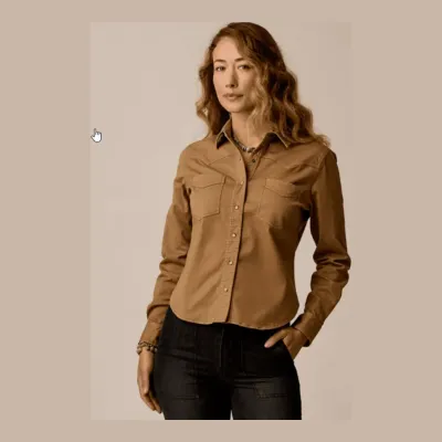 Carve Designs Women's Willow Woven Shirt, front view