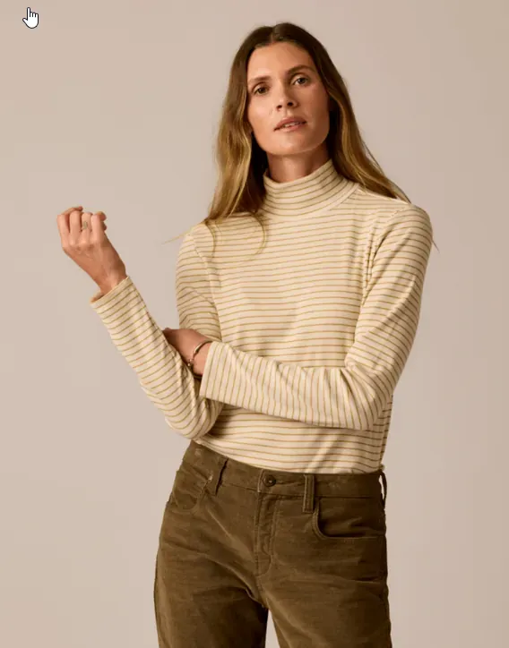 Carve Designs Women's Denise Rib Turtleneck, front view