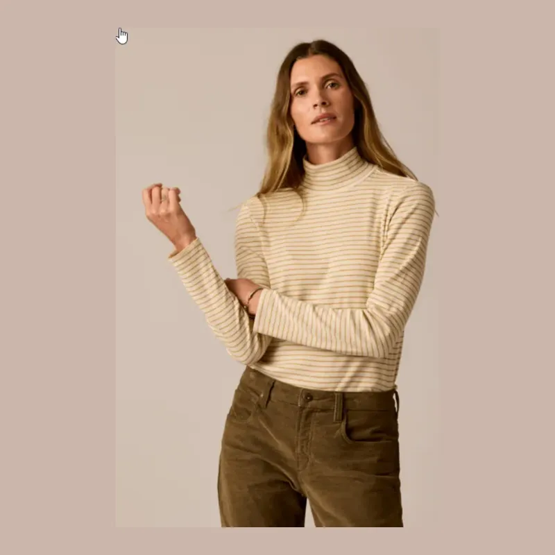 Carve Designs Women's Denise Rib Turtleneck, front view