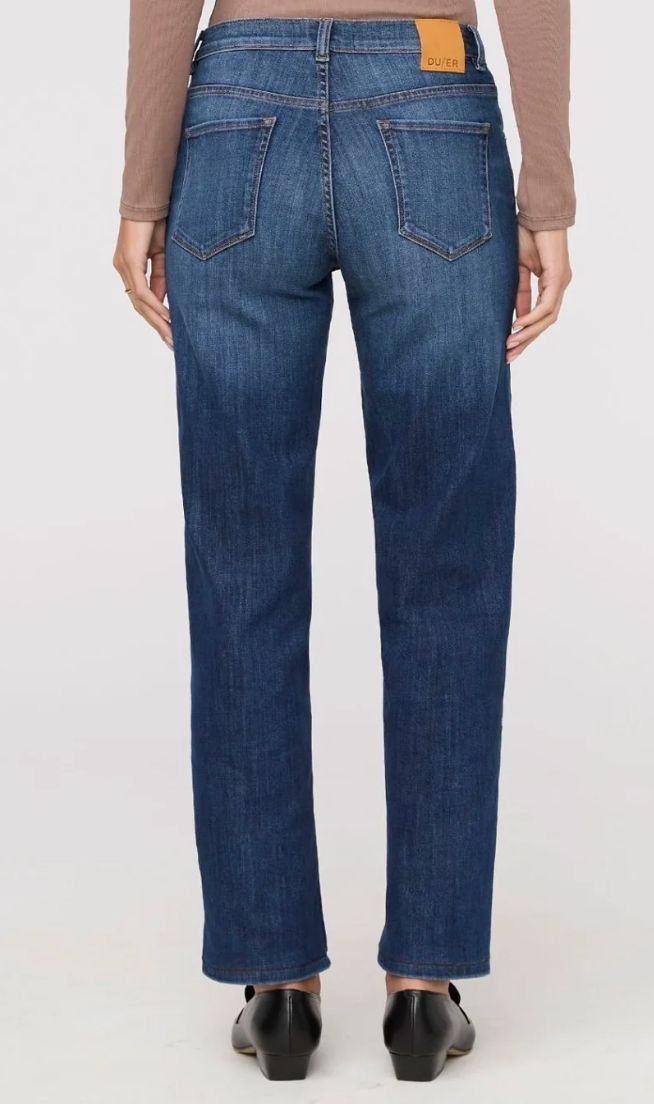 Duer Women's Performance Denim Mid Rise Straight