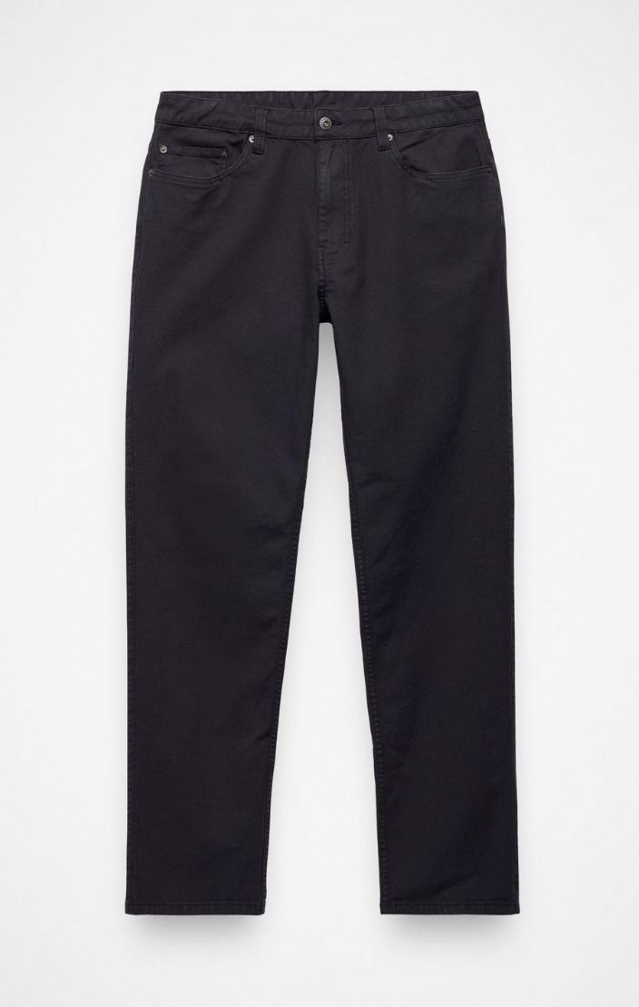 prAna Mens Rock Ridge 5 Pocket Standard Pant, Color: Black, Inseam: 32", Size: 30